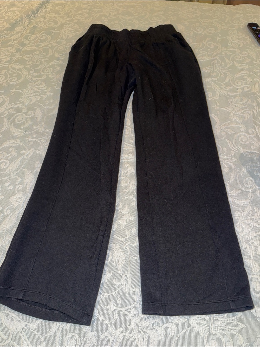 Comfortable Black Wide Leg Knit Pants